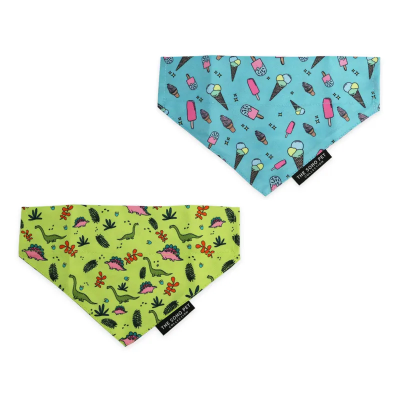 Ancol Dino and Ice Cream Bandana Set
